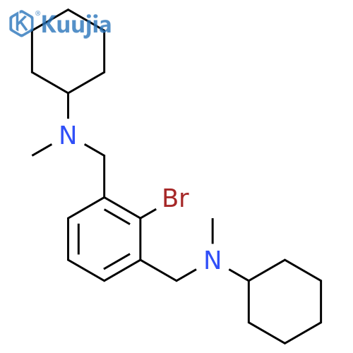 1,3-Benzenedimethanamine, 2-bromo-N,N'-dicyclohexyl-N,N'-dimethyl- structure