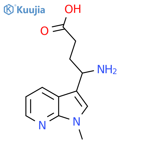 4-amino-4-{1-methyl-1H-pyrrolo2,3-bpyridin-3-yl}butanoic acid structure