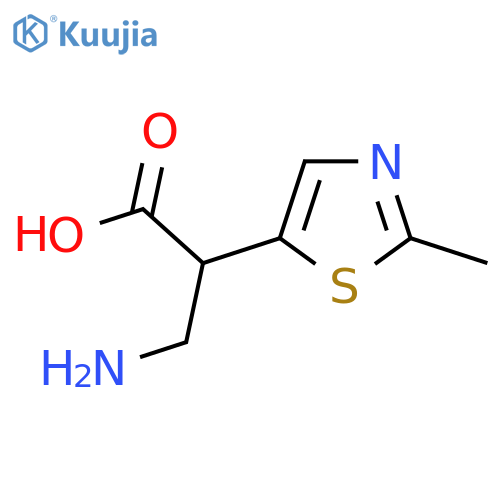 3-Amino-2-(2-methyl-1,3-thiazol-5-yl)propanoic acid structure