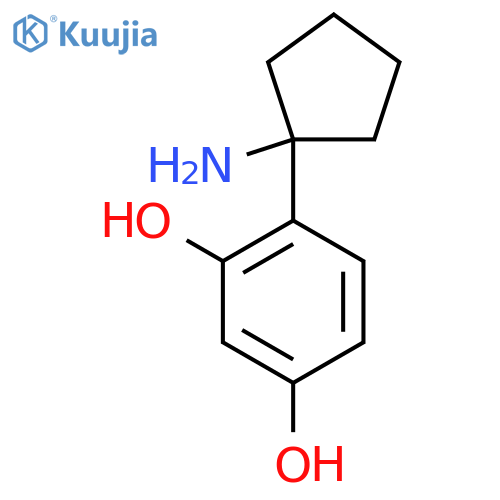 4-(1-aminocyclopentyl)benzene-1,3-diol structure