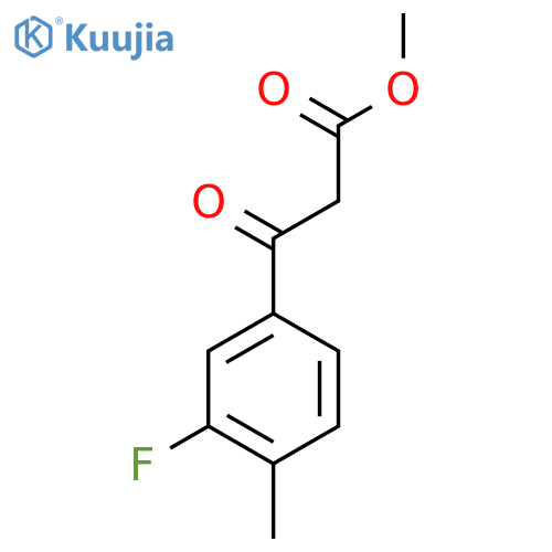 Methyl 3-(3-fluoro-4-methylphenyl)-3-oxopropanoate structure