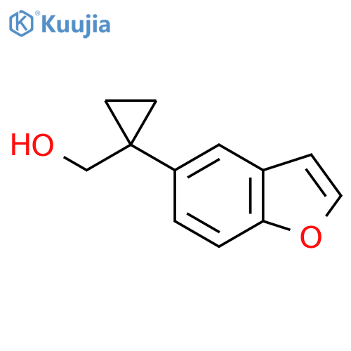 1-(1-benzofuran-5-yl)cyclopropylmethanol structure
