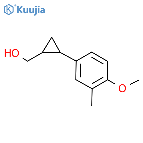 (trans-2-(4-methoxy-3-methylphenyl)cyclopropyl)methanol structure