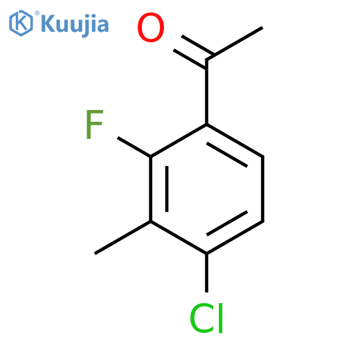 1-(4-Chloro-2-fluoro-3-methylphenyl)ethanone structure