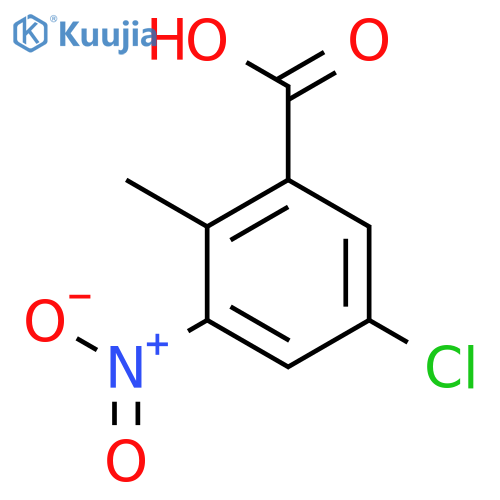 5-Chloro-2-methyl-3-nitrobenzoic acid structure