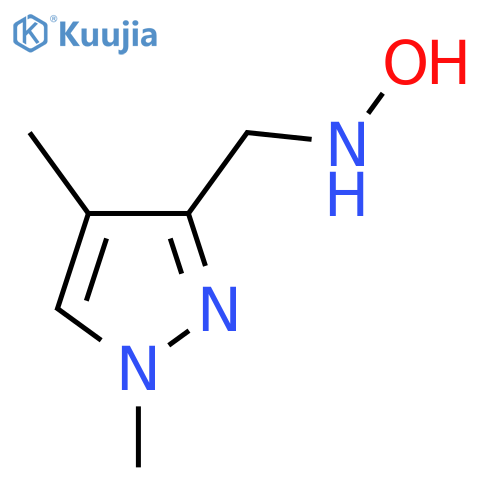 N-(1,4-dimethyl-1H-pyrazol-3-yl)methylhydroxylamine structure