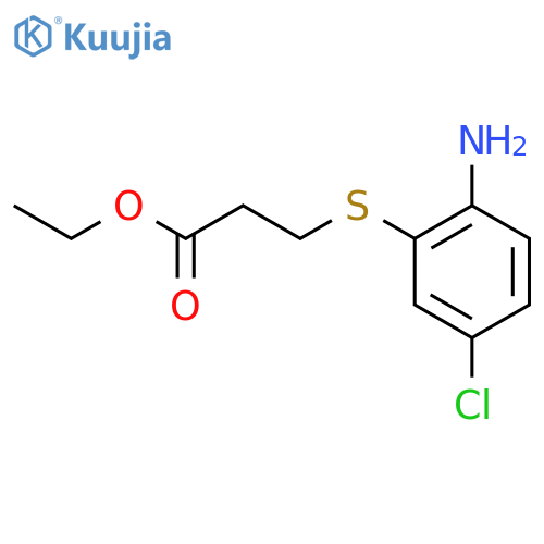 ethyl 3-(2-amino-5-chlorophenyl)sulfanylpropanoate structure