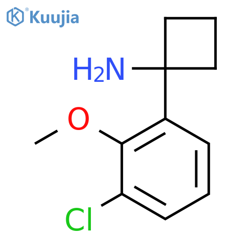 1-(3-chloro-2-methoxyphenyl)cyclobutan-1-amine structure