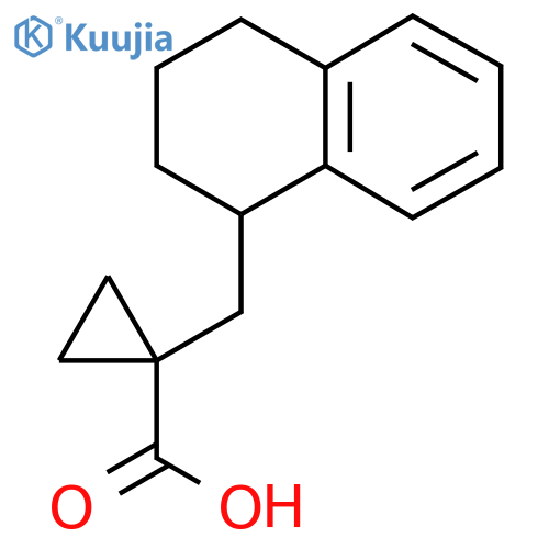 1-(1,2,3,4-tetrahydronaphthalen-1-yl)methylcyclopropane-1-carboxylic acid structure