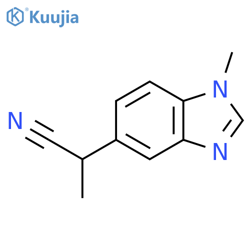 2-(1-methyl-1H-1,3-benzodiazol-5-yl)propanenitrile structure