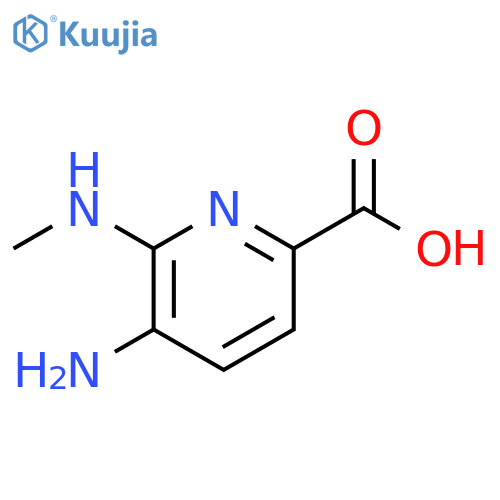 5-amino-6-(methylamino)pyridine-2-carboxylic acid structure