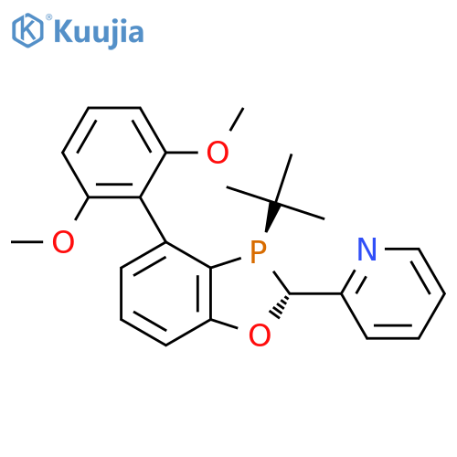 2-[(2R,3R)-3-Tert-butyl-4-(2,6-dimethoxyphenyl)-2H-1,3-benzoxaphosphol-2-yl]pyridine structure