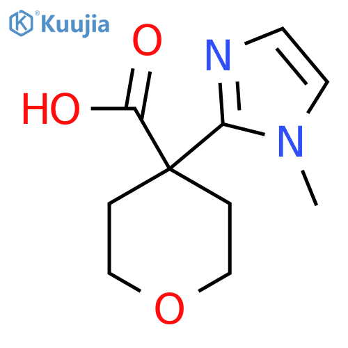 4-(1-methyl-1H-imidazol-2-yl)oxane-4-carboxylic acid structure