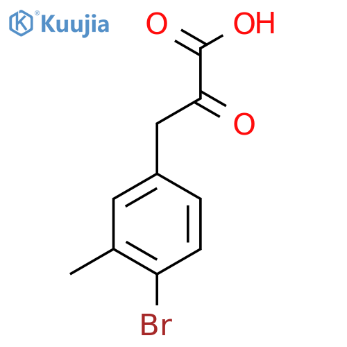 3-(4-bromo-3-methylphenyl)-2-oxopropanoic acid structure