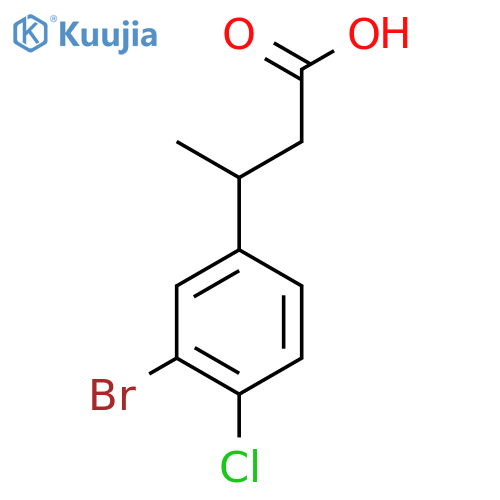 3-(3-bromo-4-chlorophenyl)butanoic acid structure