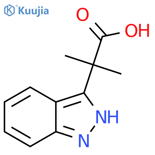 2-(1H-indazol-3-yl)-2-methylpropanoic acid structure