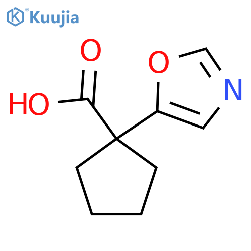 1-(1,3-oxazol-5-yl)cyclopentane-1-carboxylic acid structure