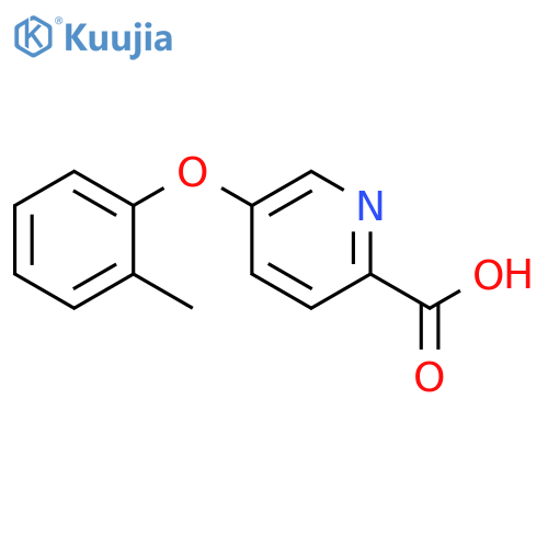 5-(2-methylphenoxy)pyridine-2-carboxylic acid structure