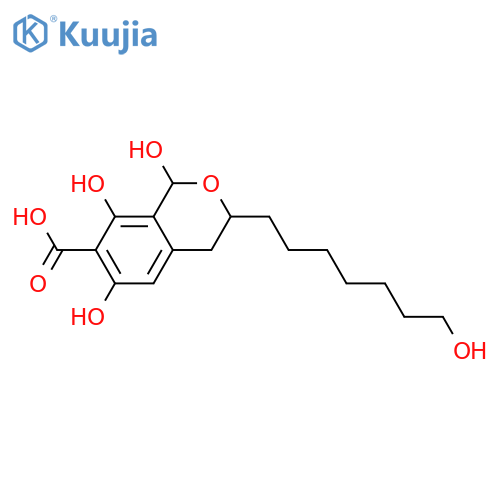3-Heptyl-3,4-dihydro-1,6,8-trihydroxy-1H-2-benzopyran-7-carboxylic acid; (1S,3S)-form, 7'-Hydroxy structure