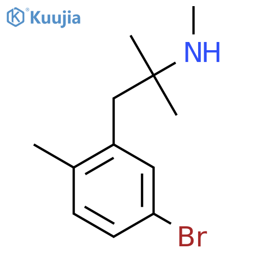 1-(5-bromo-2-methylphenyl)-2-methylpropan-2-yl(methyl)amine structure