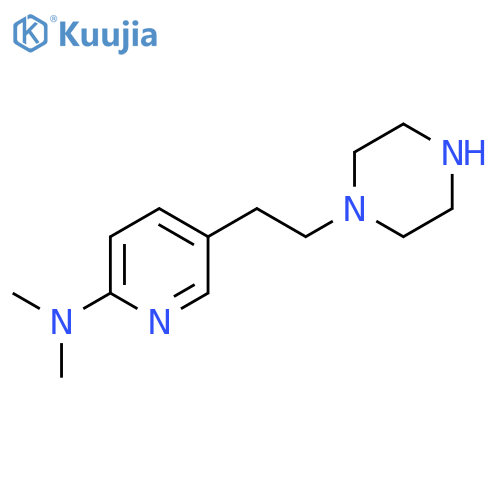 N,N-dimethyl-5-2-(piperazin-1-yl)ethylpyridin-2-amine structure