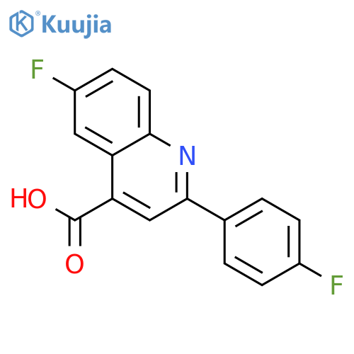 4-Quinolinecarboxylicacid, 6-fluoro-2-(4-fluorophenyl)- structure