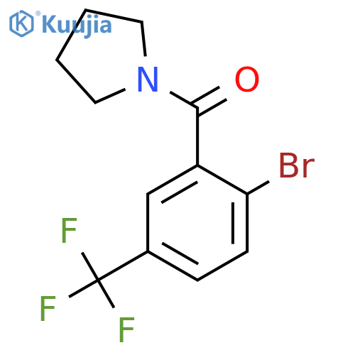 (2-Bromo-5-(trifluoromethyl)phenyl)(pyrrolidin-1-yl)methanone structure