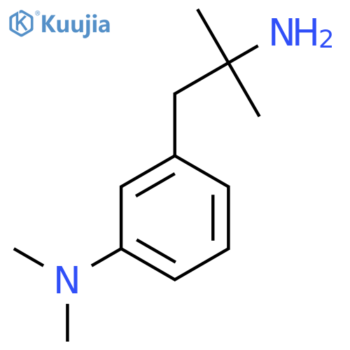 3-(2-amino-2-methylpropyl)-N,N-dimethylaniline structure