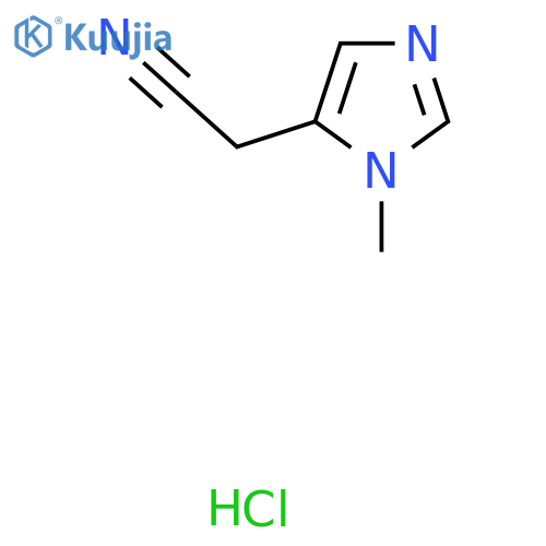 2-(1-methyl-1H-imidazol-5-yl)acetonitrile hydrochloride structure