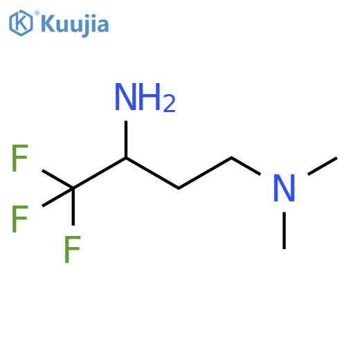 (3-amino-4,4,4-trifluorobutyl)dimethylamine structure