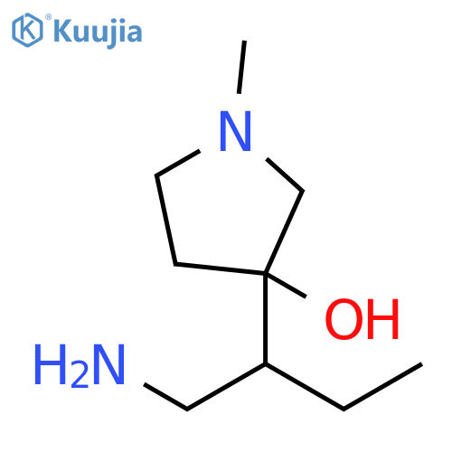 3-Pyrrolidinol, 3-[1-(aminomethyl)propyl]-1-methyl- structure