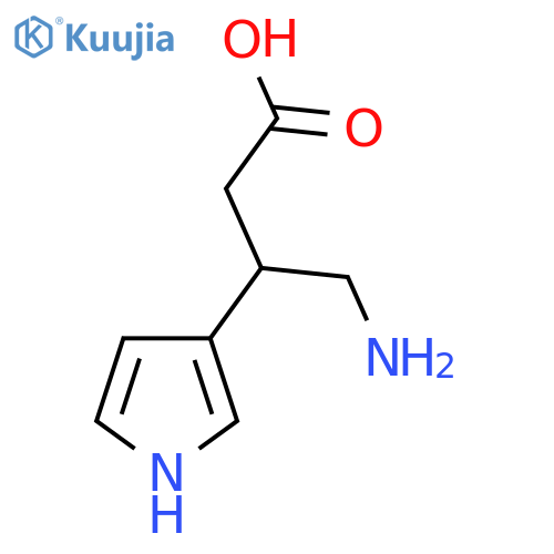 4-amino-3-(1H-pyrrol-3-yl)butanoic acid structure