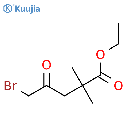 Ethyl 5-bromo-2,2-dimethyl-4-oxopentanoate structure