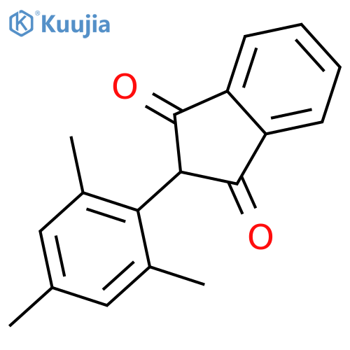 1H-Indene-1,3(2H)-dione,2-(2,4,6-trimethylphenyl)- structure
