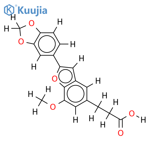 3'-methoxy-3,4-methylenedioxy-4',7-epoxy-9-nor-8,5'-neolignan-7-en-9'-oic acid structure