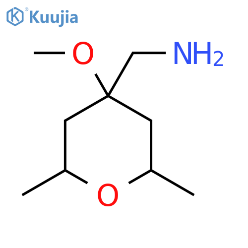 (4-methoxy-2,6-dimethyloxan-4-yl)methanamine structure