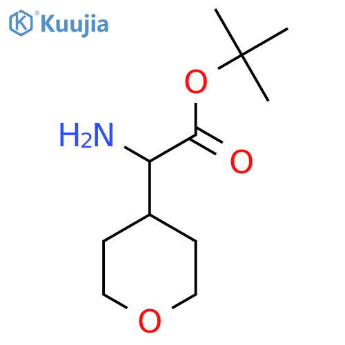 Tert-butyl 2-amino-2-(oxan-4-yl)acetate structure