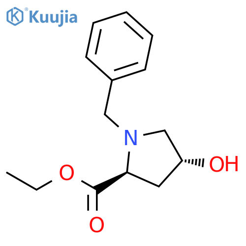 L-Proline, 4-hydroxy-1-(phenylmethyl)-, ethyl ester, (4R)- structure