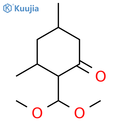 2-(Dimethoxymethyl)-3,5-dimethylcyclohexan-1-one structure