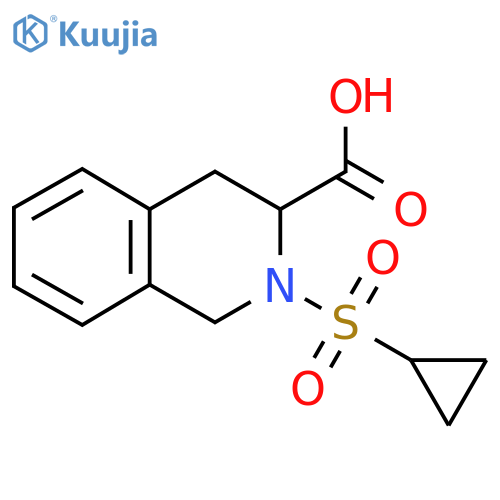 2-(Cyclopropylsulfonyl)-1,2,3,4-tetrahydroisoquinoline-3-carboxylic acid structure