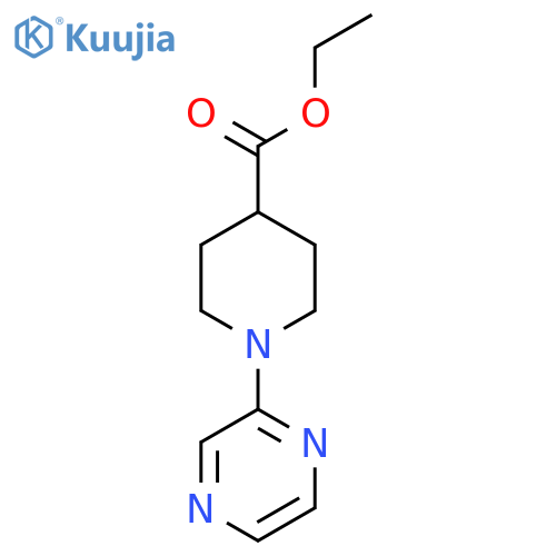 Ethyl 1-(pyrazin-2-yl)piperidine-4-carboxylate structure