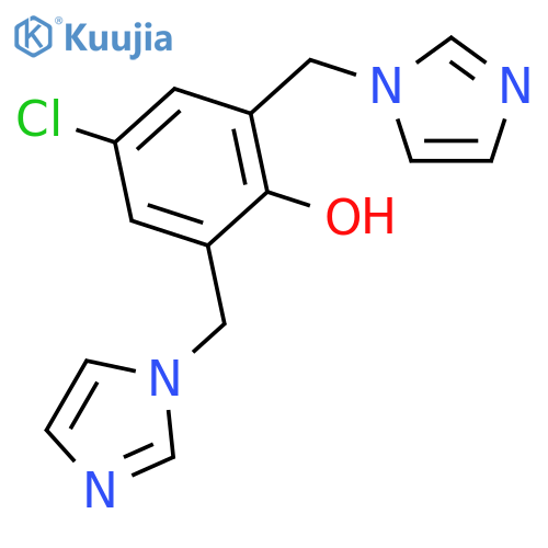 Phenol, 4-chloro-2,6-bis(1H-imidazol-1-ylmethyl)- structure