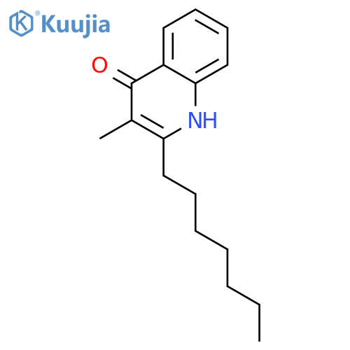 2-Heptyl-3-methyl-4(1H)-quinolinone structure