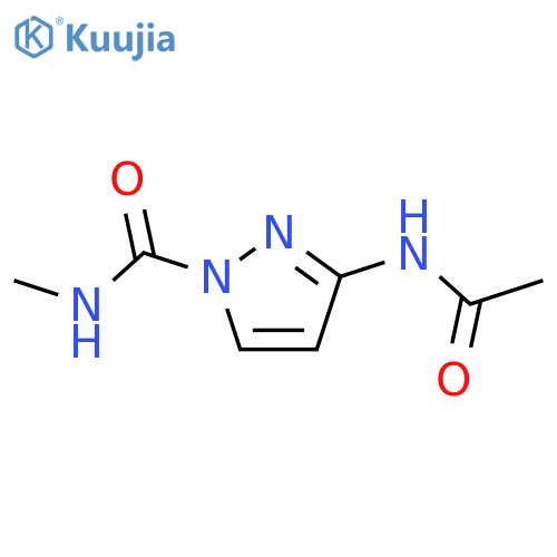 1H-Pyrazole-1-carboxamide,3-(acetylamino)-N-methyl- structure