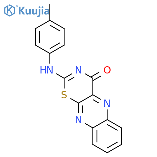 4H-1,3-Thiazino[5,6-b]quinoxalin-4-one,2-[(4-methylphenyl)amino]- structure