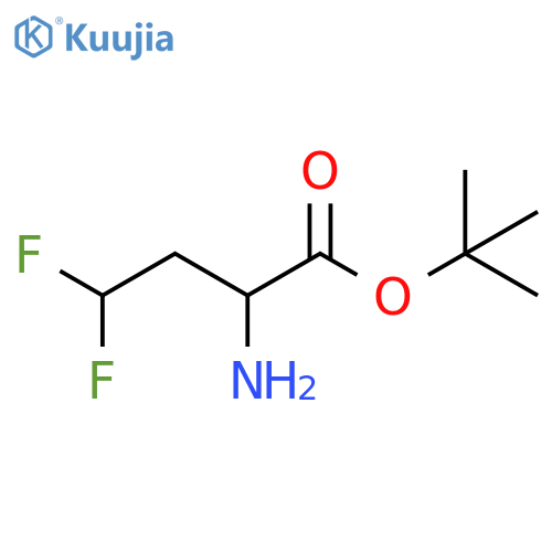 tert-butyl 2-amino-4,4-difluorobutanoate structure