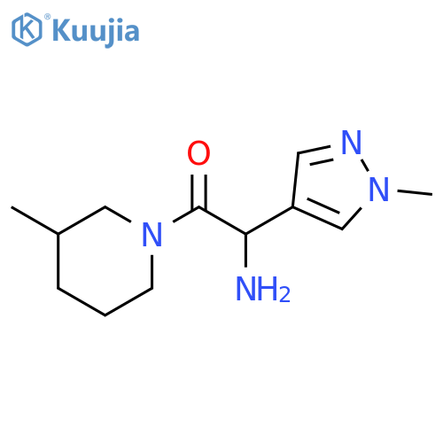 2-amino-2-(1-methyl-1H-pyrazol-4-yl)-1-(3-methylpiperidin-1-yl)ethan-1-one structure