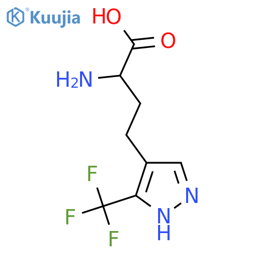 2-amino-4-[3-(trifluoromethyl)-1H-pyrazol-4-yl]butanoic acid structure