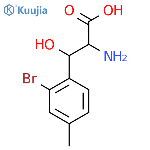 2-amino-3-(2-bromo-4-methylphenyl)-3-hydroxypropanoic acid structure