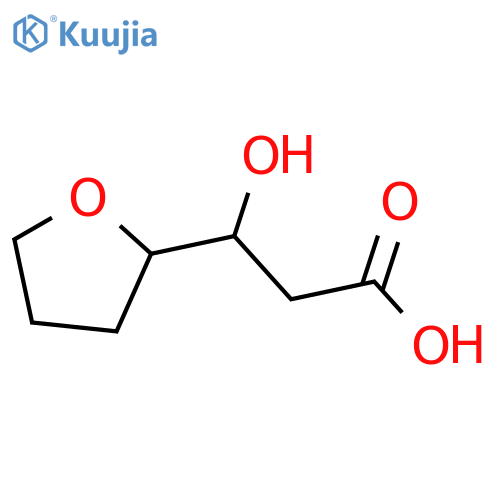 3-hydroxy-3-(oxolan-2-yl)propanoic acid structure